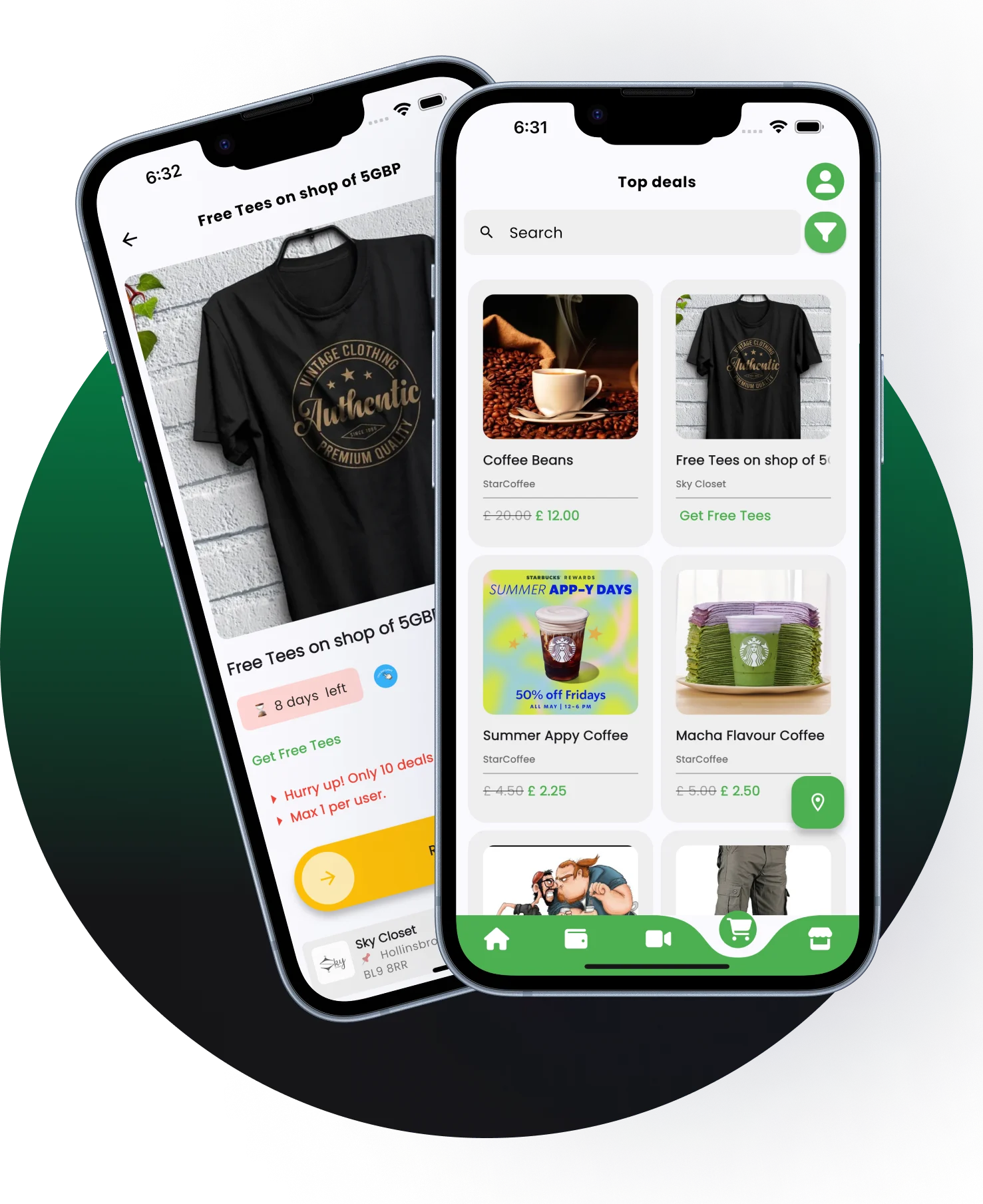 A Loyla shop offer page with rewards and deals